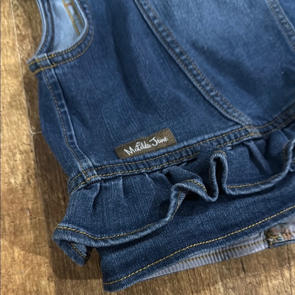 Matilda Jane Blue Denim Vest with Pink Buttons - Picture 6 of 7